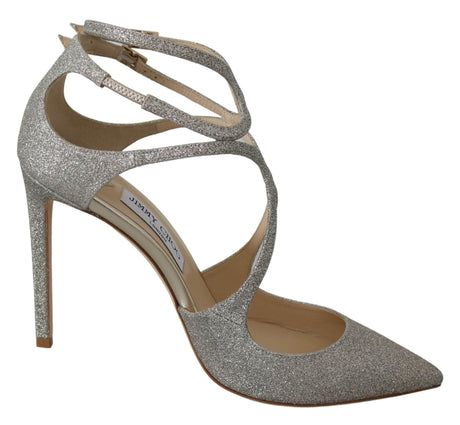 Jimmy Choo Platinum Ice Lancer Leather Pumps - Elegance Refined - Hilstor