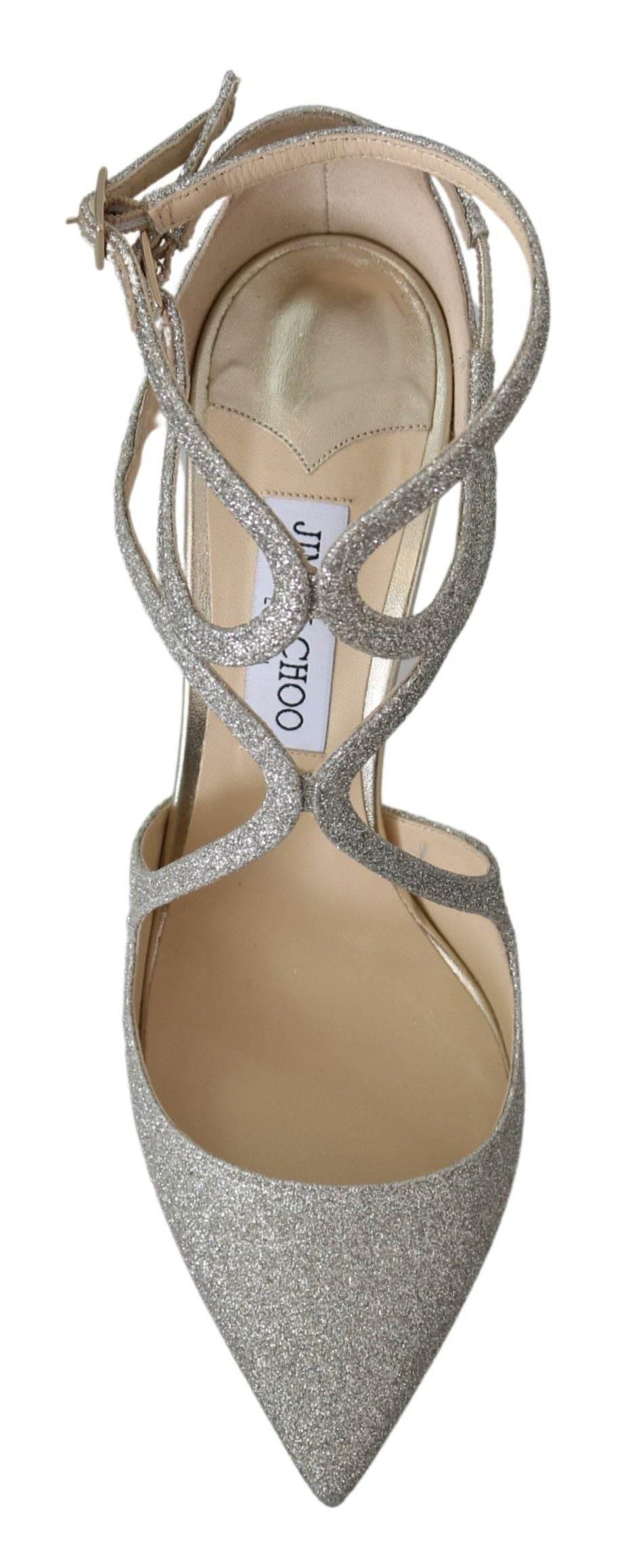 Jimmy Choo Platinum Ice Lancer Leather Pumps - Elegance Refined - Hilstor
