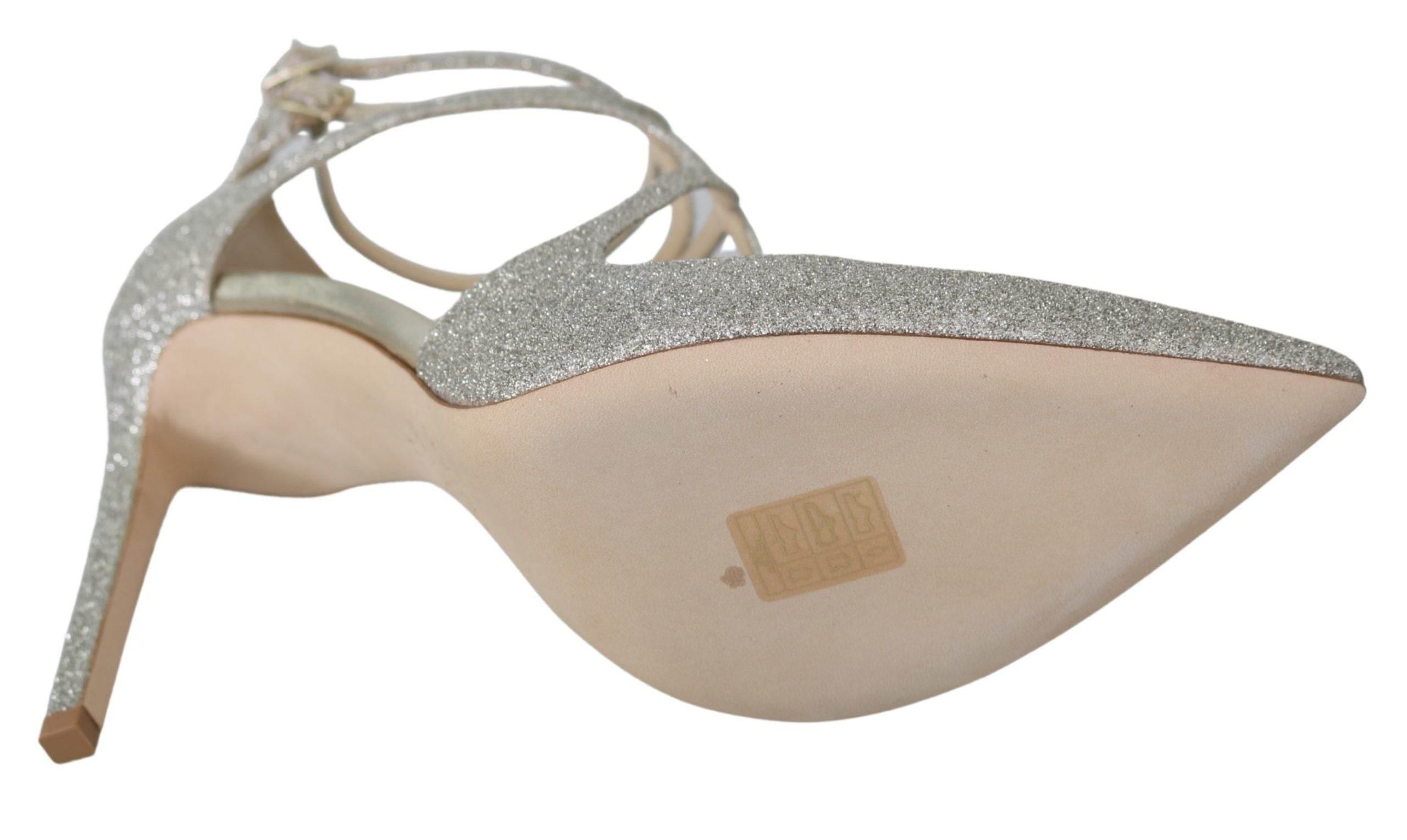 Jimmy Choo Platinum Ice Lancer Leather Pumps - Elegance Refined - Hilstor