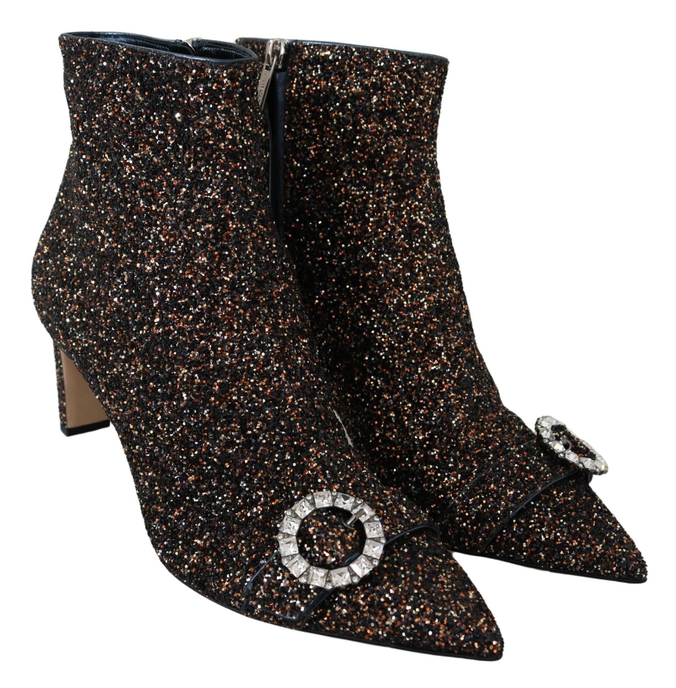 Jimmy Choo Amethyst Mix Hanover Heeled Glitter Boots - Hilstor