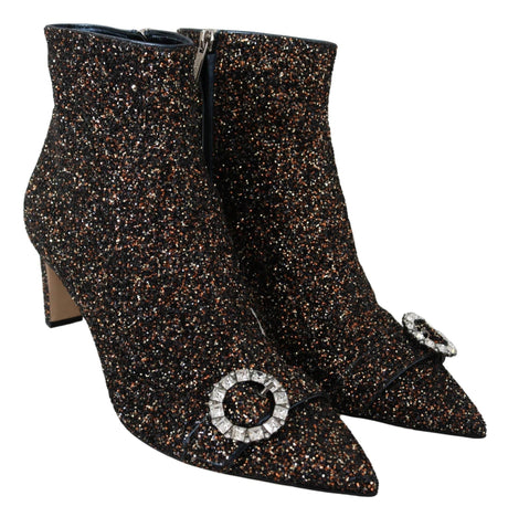 Jimmy Choo Amethyst Mix Hanover Heeled Glitter Boots - Hilstor