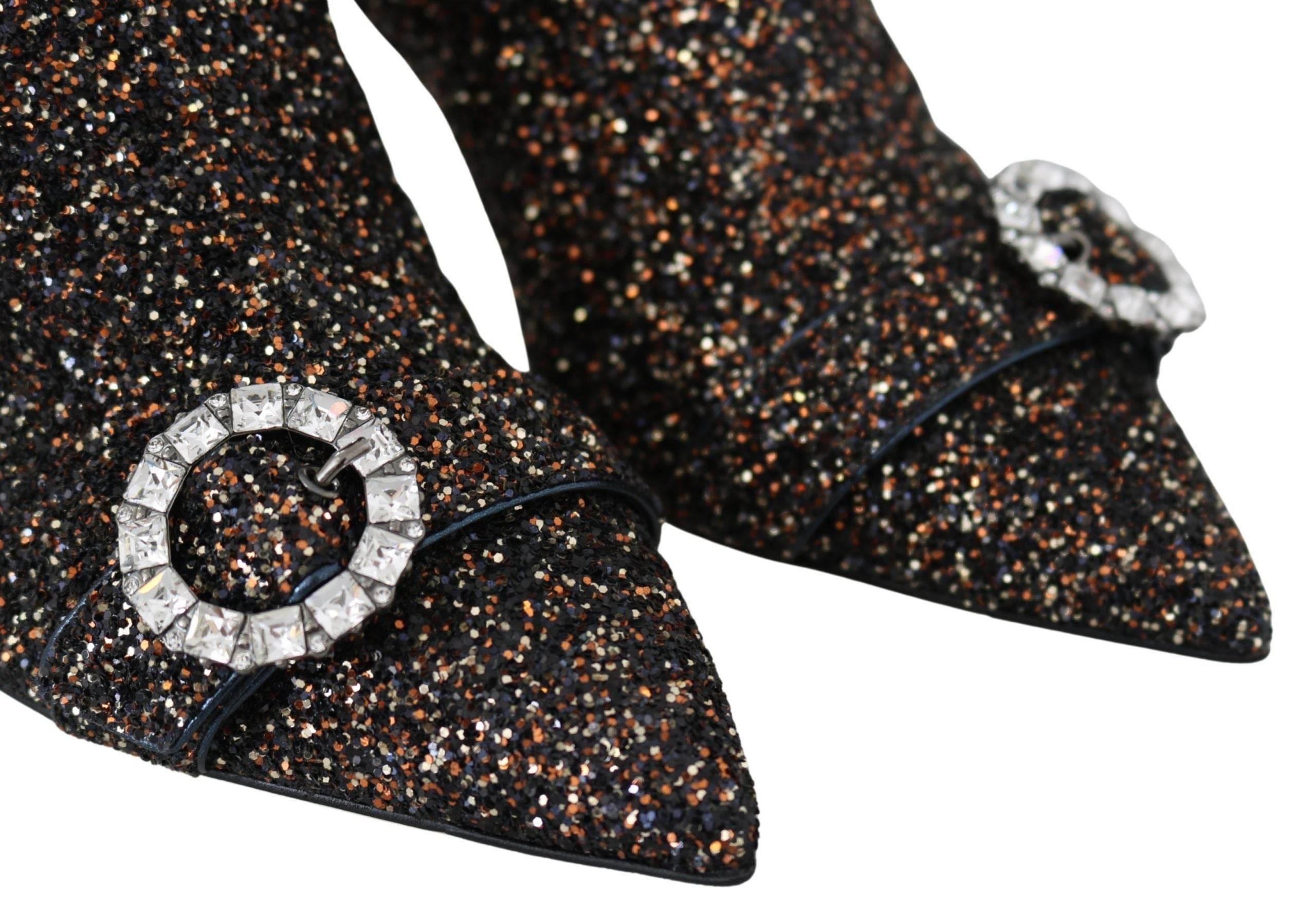 Jimmy Choo Amethyst Mix Hanover Heeled Glitter Boots - Hilstor