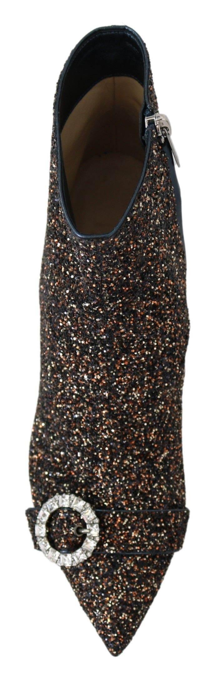 Jimmy Choo Amethyst Mix Hanover Heeled Glitter Boots - Hilstor