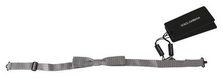 Dolce & Gabbana Gray Polka Dot Mens Necktie Papillon Bow Tie - Hilstor