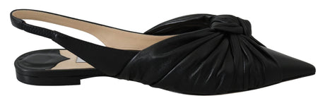 Jimmy Choo Elegant Pointed Toe Leather Flats - Hilstor