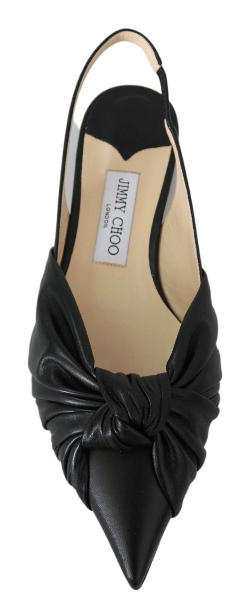 Jimmy Choo Elegant Pointed Toe Leather Flats - Hilstor