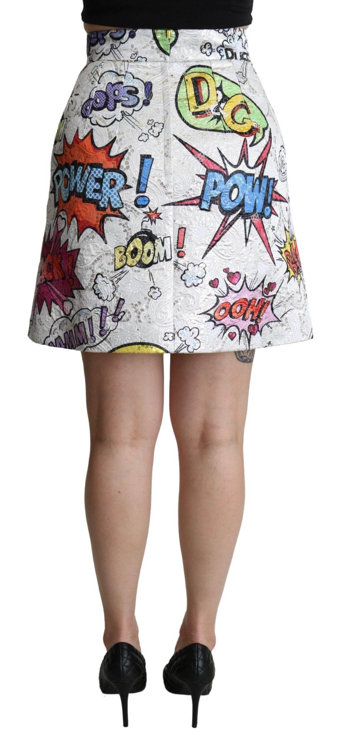 Dolce & Gabbana Chic Cartoon Brocade Mini Skirt - Hilstor