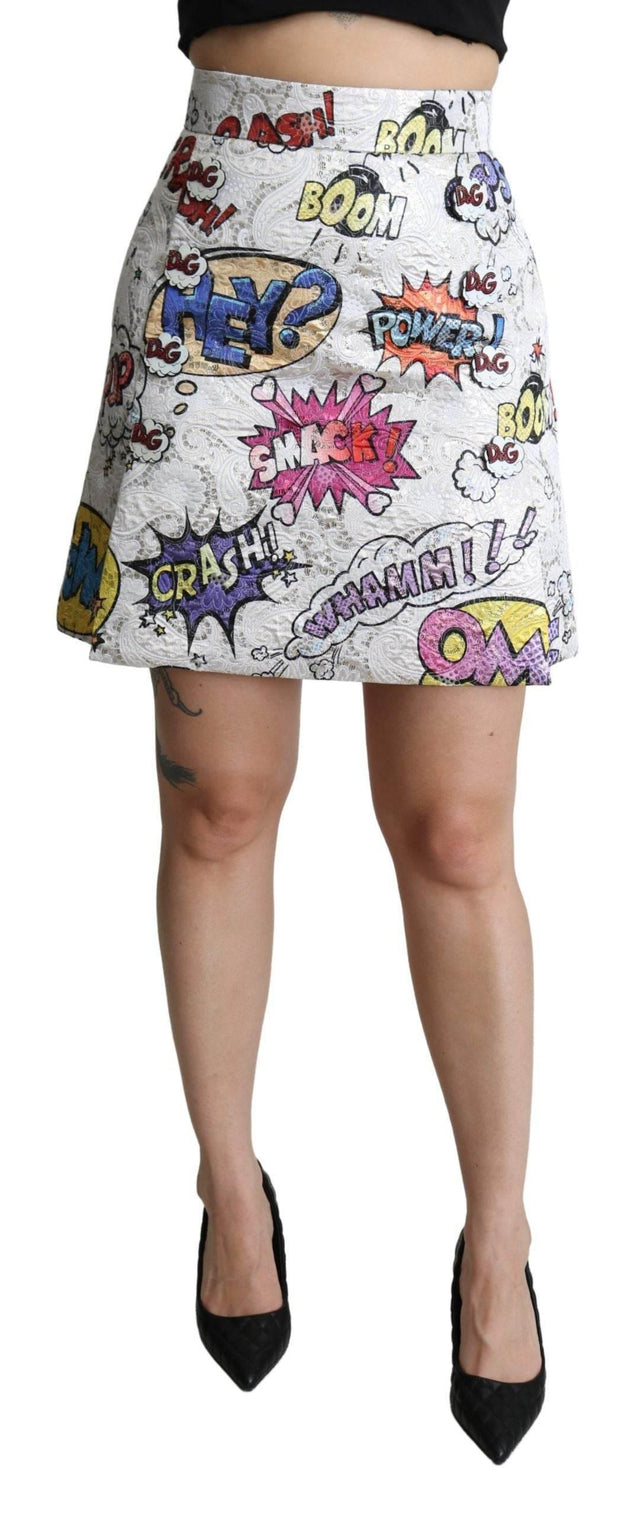 Dolce & Gabbana Chic Cartoon Brocade Mini Skirt - Hilstor