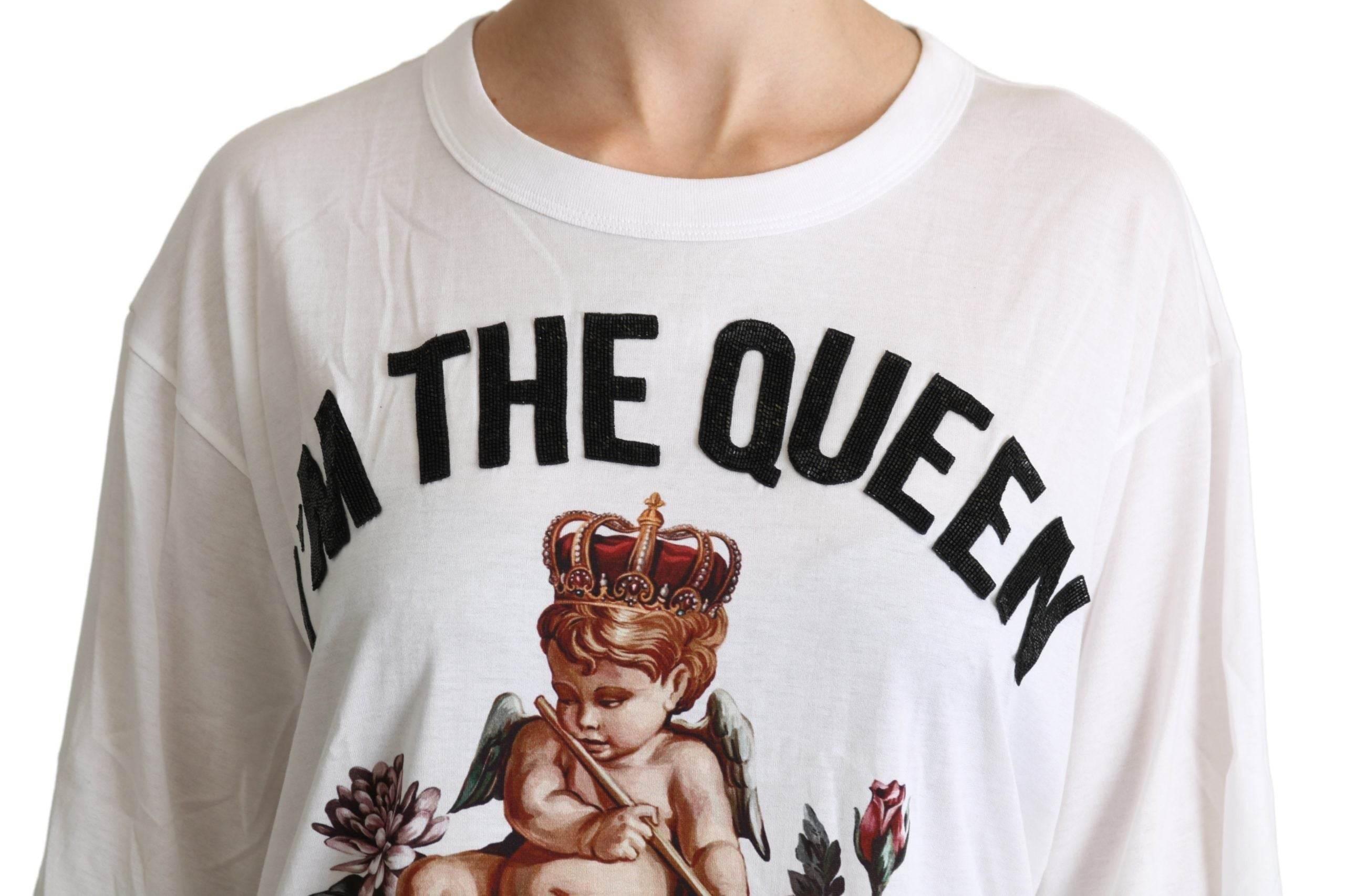 Dolce & Gabbana Elegant White Cotton Blend T-Shirt - Hilstor