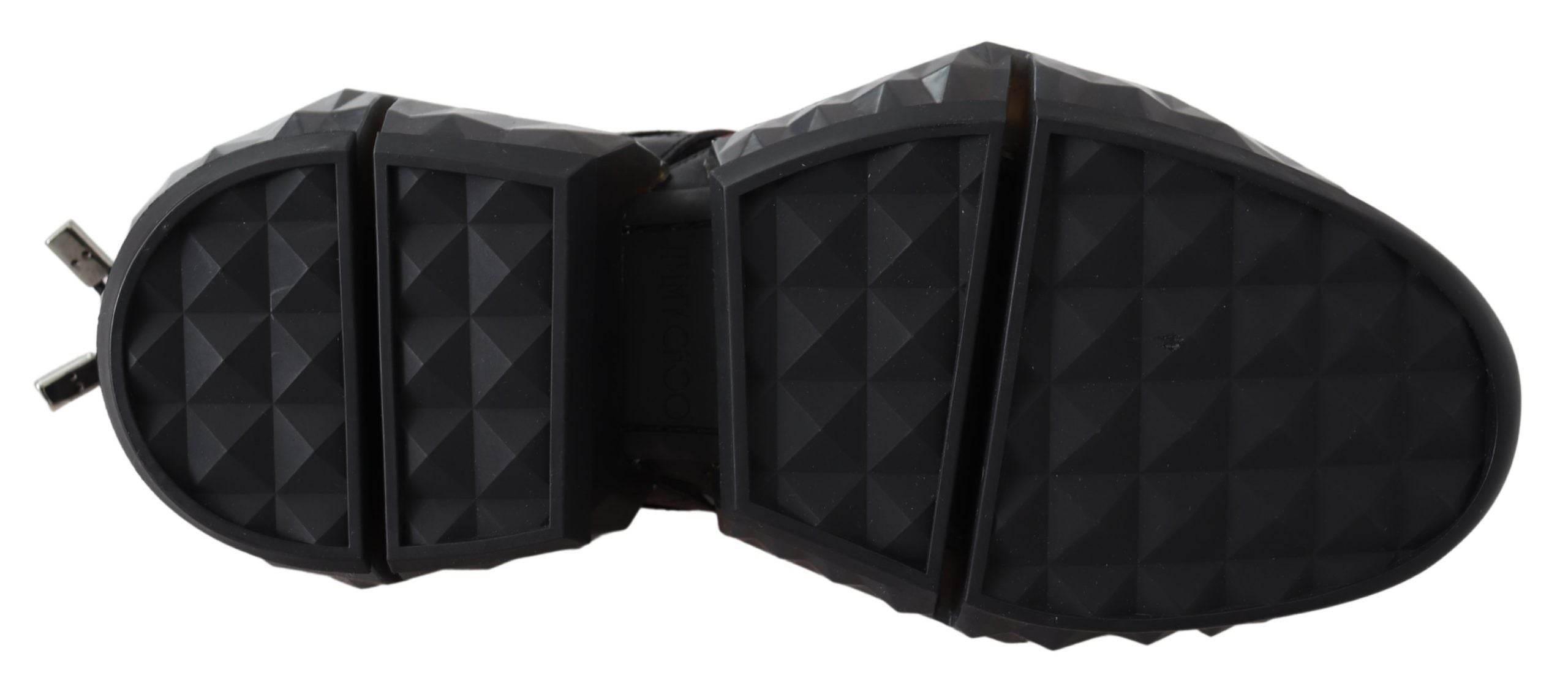 Jimmy Choo Electric Elegance Leather Mesh Sneakers - Hilstor