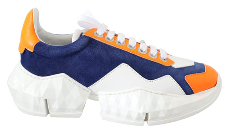 Jimmy Choo Electric Elegance Leather Mix Sneakers - Hilstor
