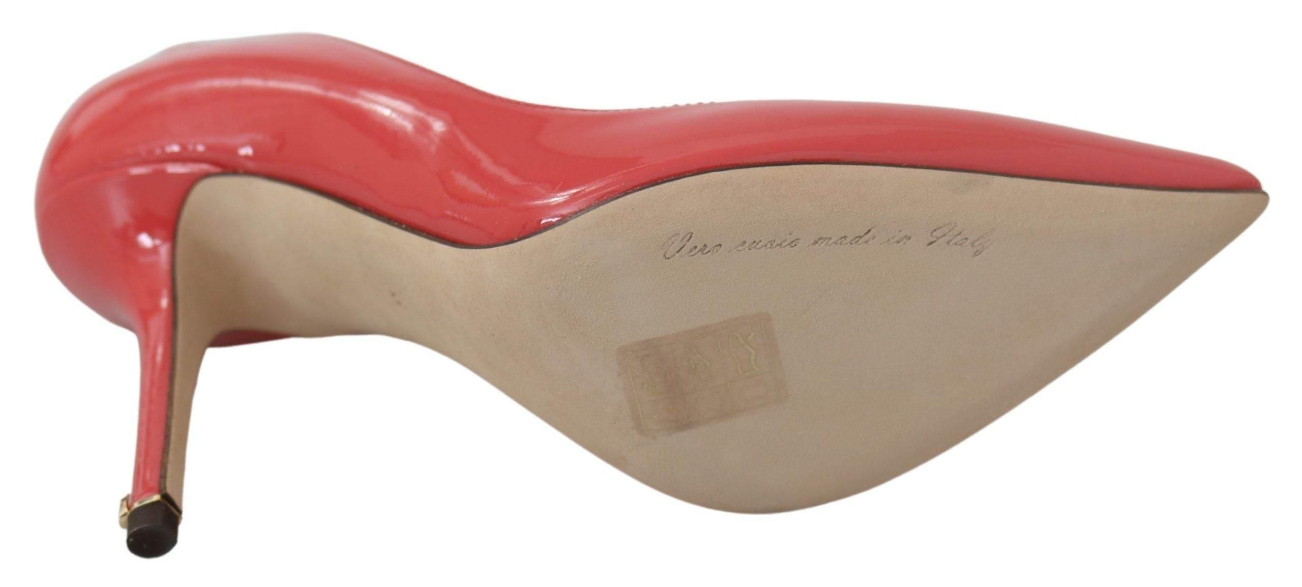 Dolce & Gabbana Elegant Dark Pink Patent Leather Pumps - Hilstor