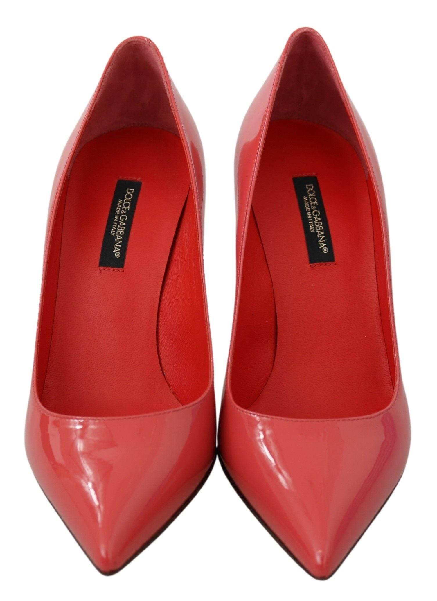Dolce & Gabbana Elegant Dark Pink Patent Leather Pumps - Hilstor