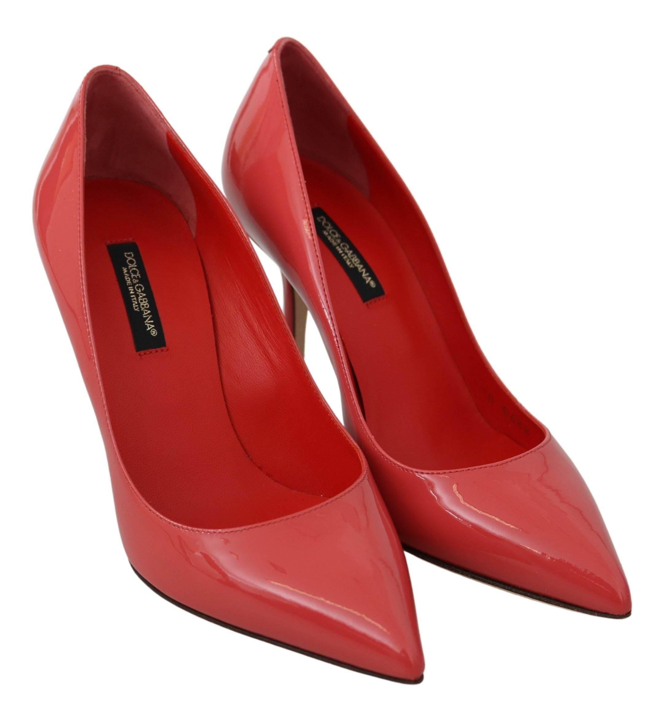 Dolce & Gabbana Elegant Dark Pink Patent Leather Pumps - Hilstor