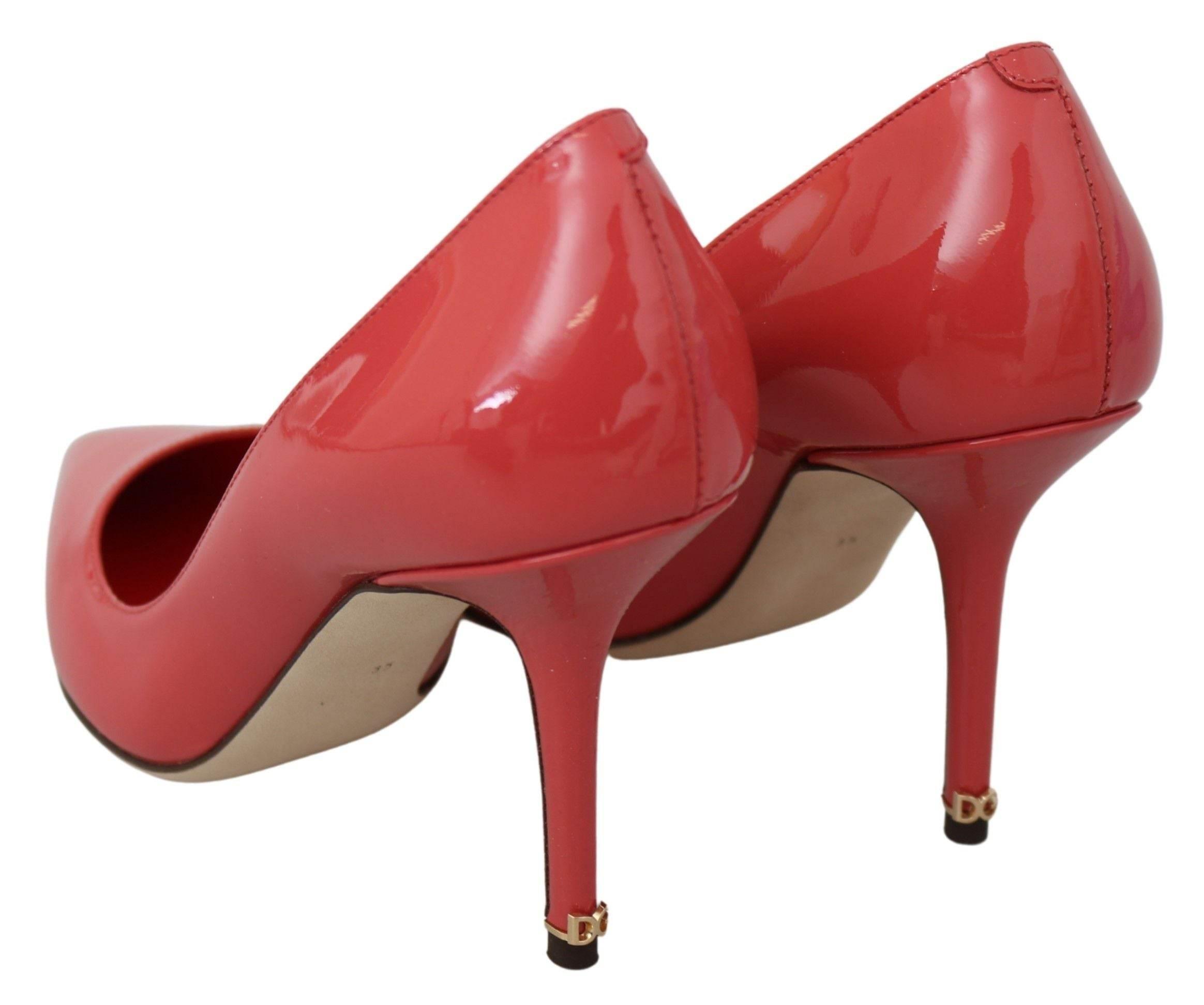 Dolce & Gabbana Elegant Dark Pink Patent Leather Pumps - Hilstor