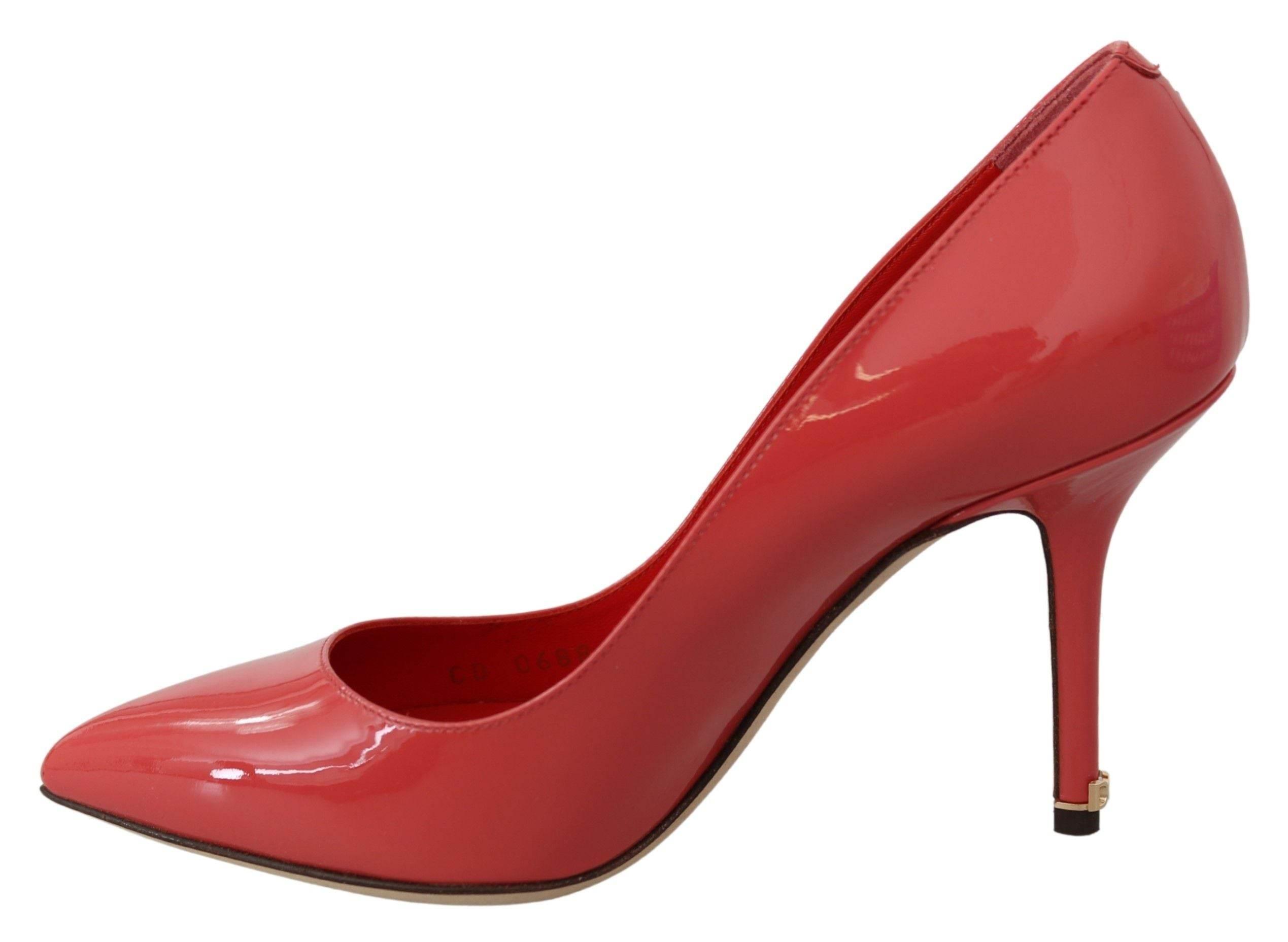 Dolce & Gabbana Elegant Dark Pink Patent Leather Pumps - Hilstor