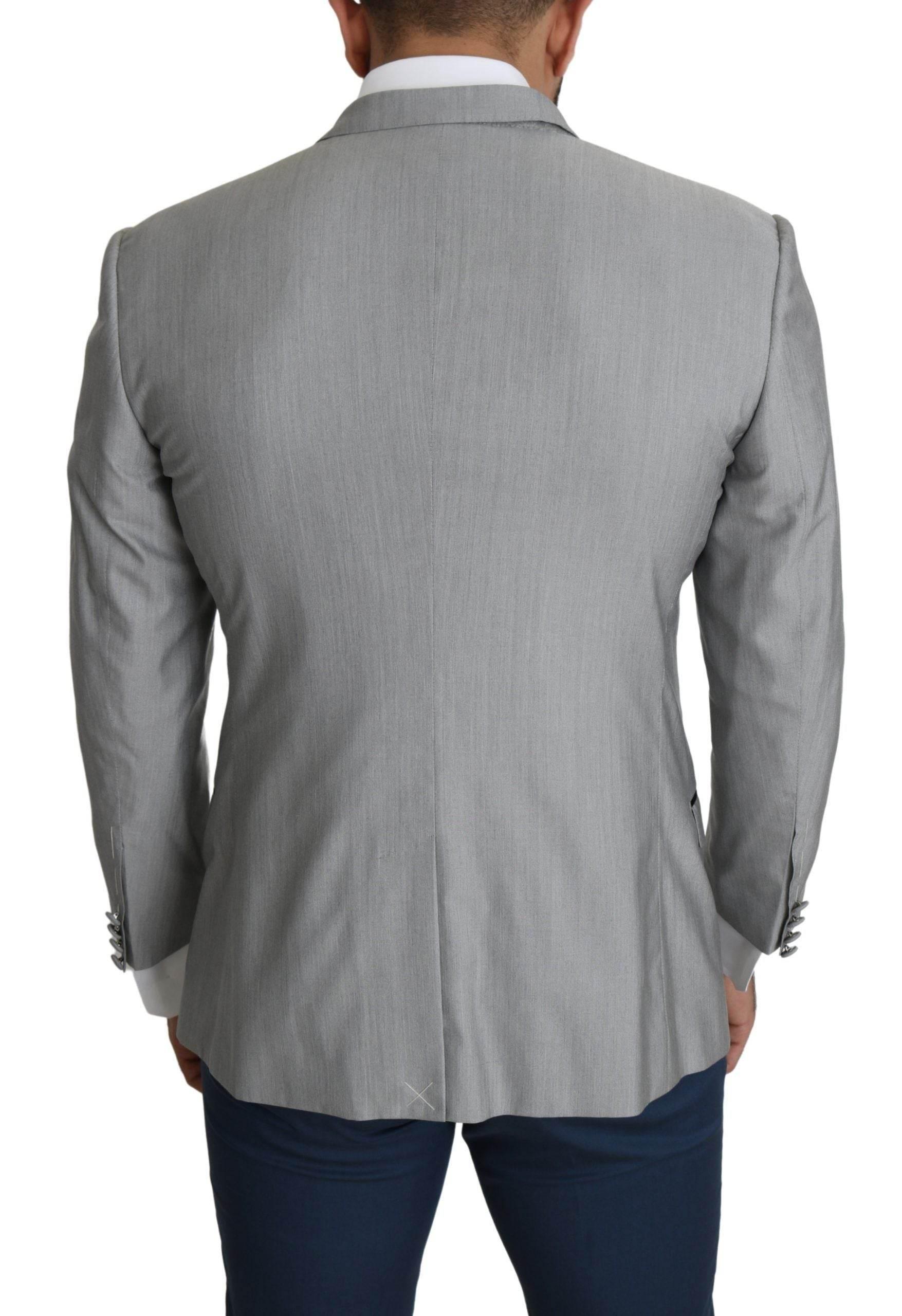 Dolce & Gabbana Light Gray Single Breasted SARTORIA Blazer - Hilstor