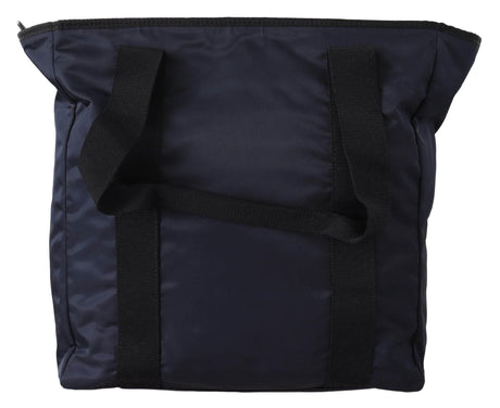 Versace Elegant Blue Nylon Tote Bag - Hilstor