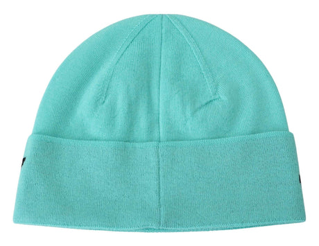 Givenchy Aquamarine Green Wool Beanie with Signature Logo - Hilstor