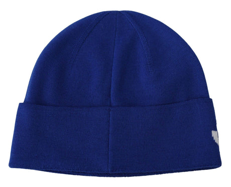 Givenchy Chic Unisex Cobalt Wool Beanie with Logo Detail - Hilstor