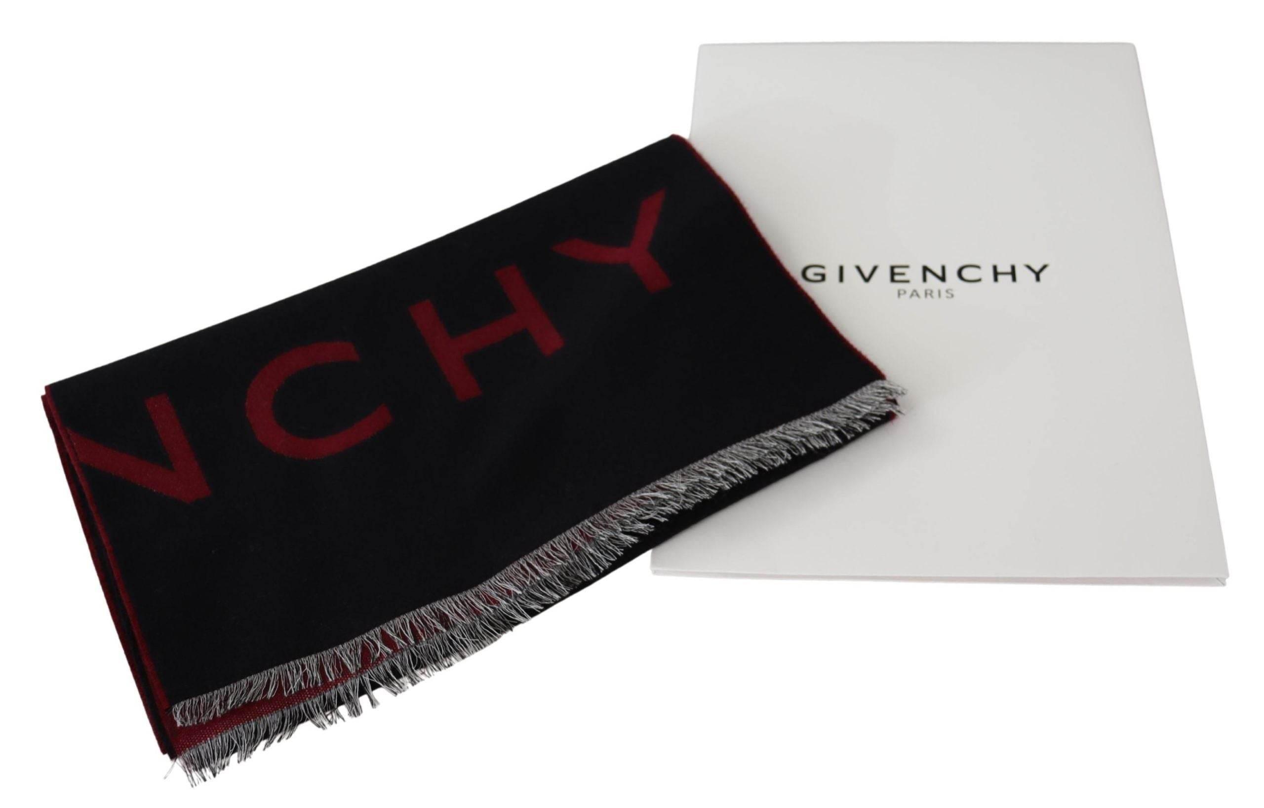 Givenchy Elegant Unisex Wool Silk Blend Scarf - Hilstor