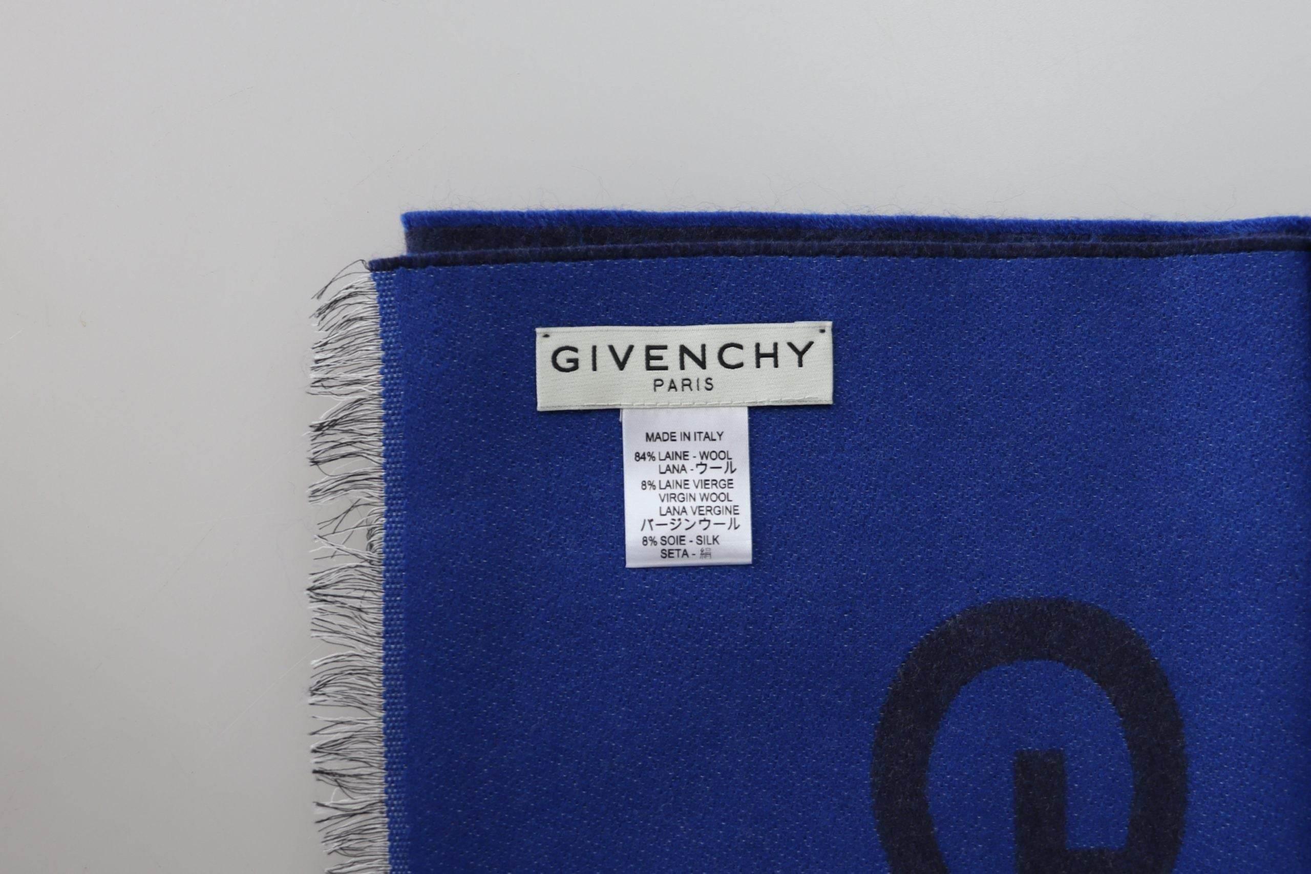 Givenchy Elegant Unisex Wool Silk Blend Scarf - Hilstor