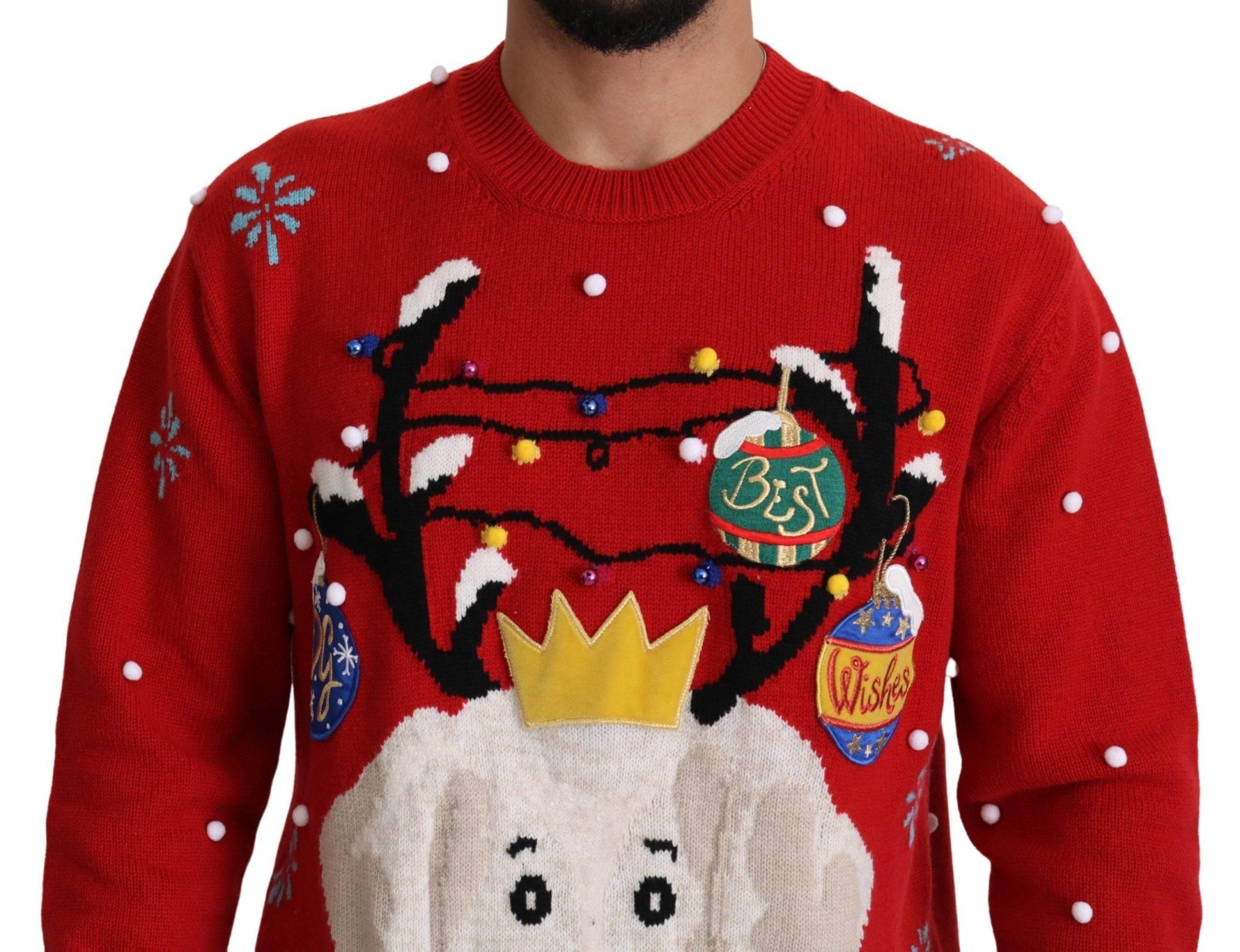 Dolce & Gabbana Elegant Christmas Cashmere Sweater - Hilstor