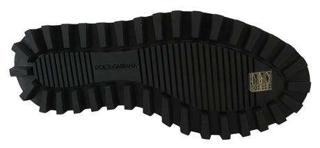 Dolce & Gabbana Elegant Black Calfskin Derby Shoes - Hilstor