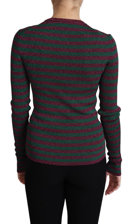 Dolce & Gabbana Elegant Maroon Crewneck Sweater - Hilstor