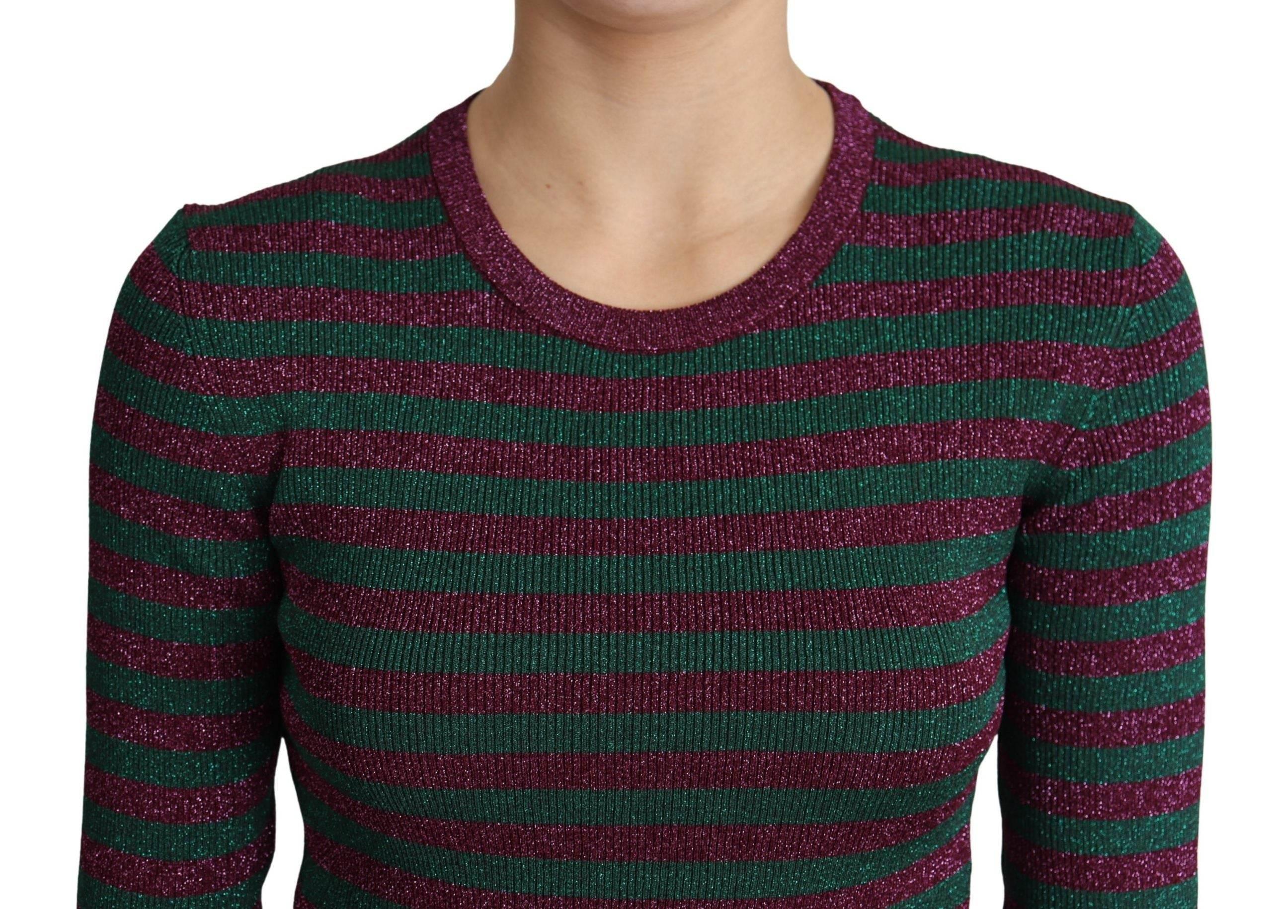 Dolce & Gabbana Elegant Maroon Crewneck Sweater - Hilstor