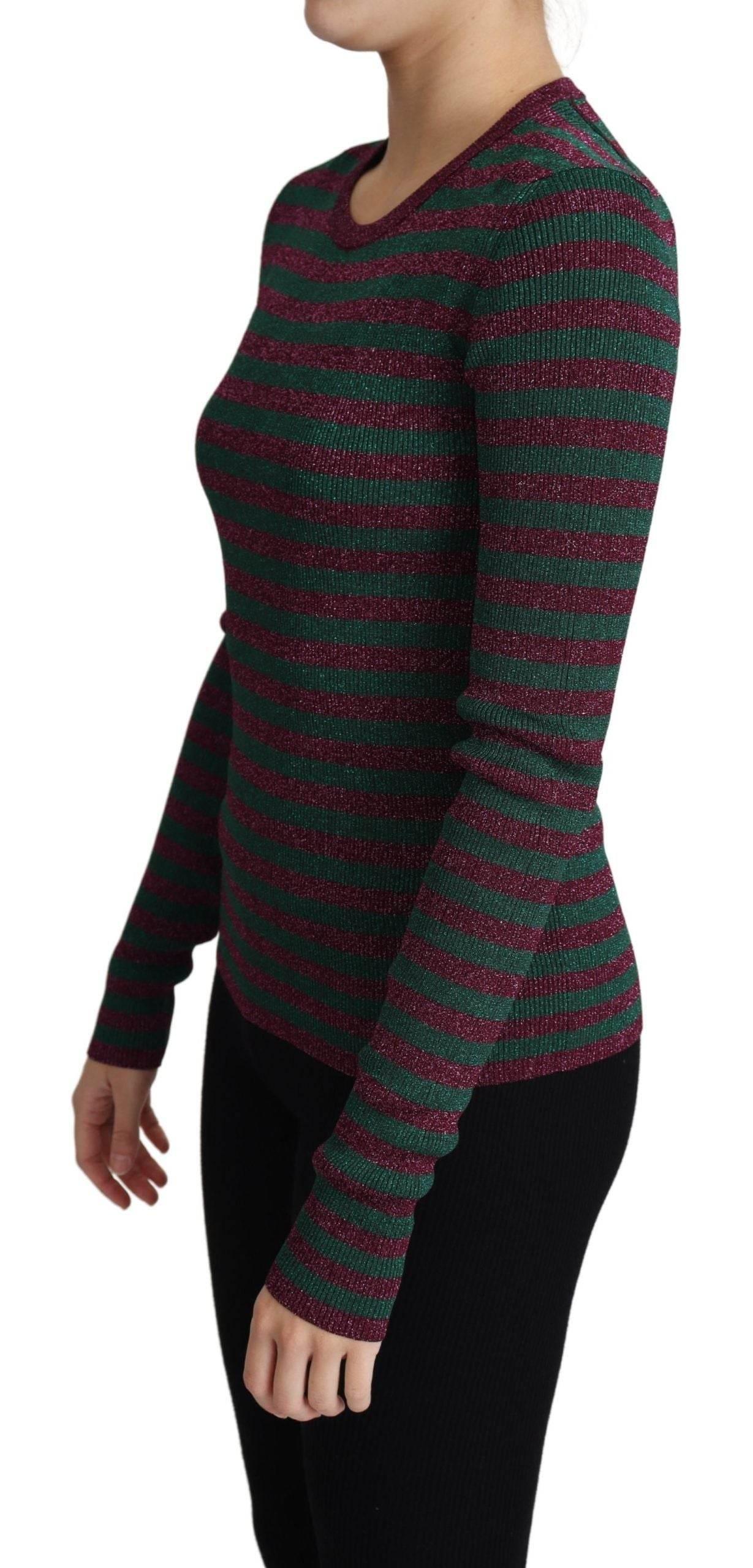 Dolce & Gabbana Elegant Maroon Crewneck Sweater - Hilstor