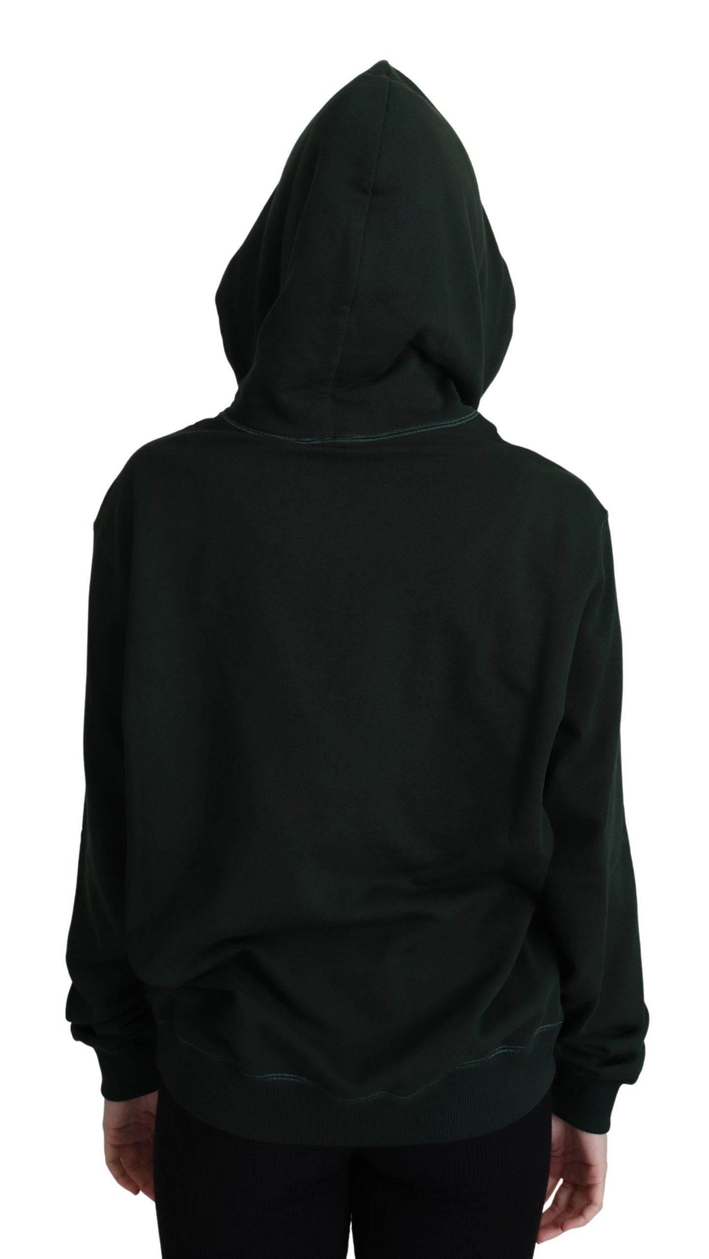 Dolce & Gabbana Dark Green Crown Embroidery Hoodie - Hilstor