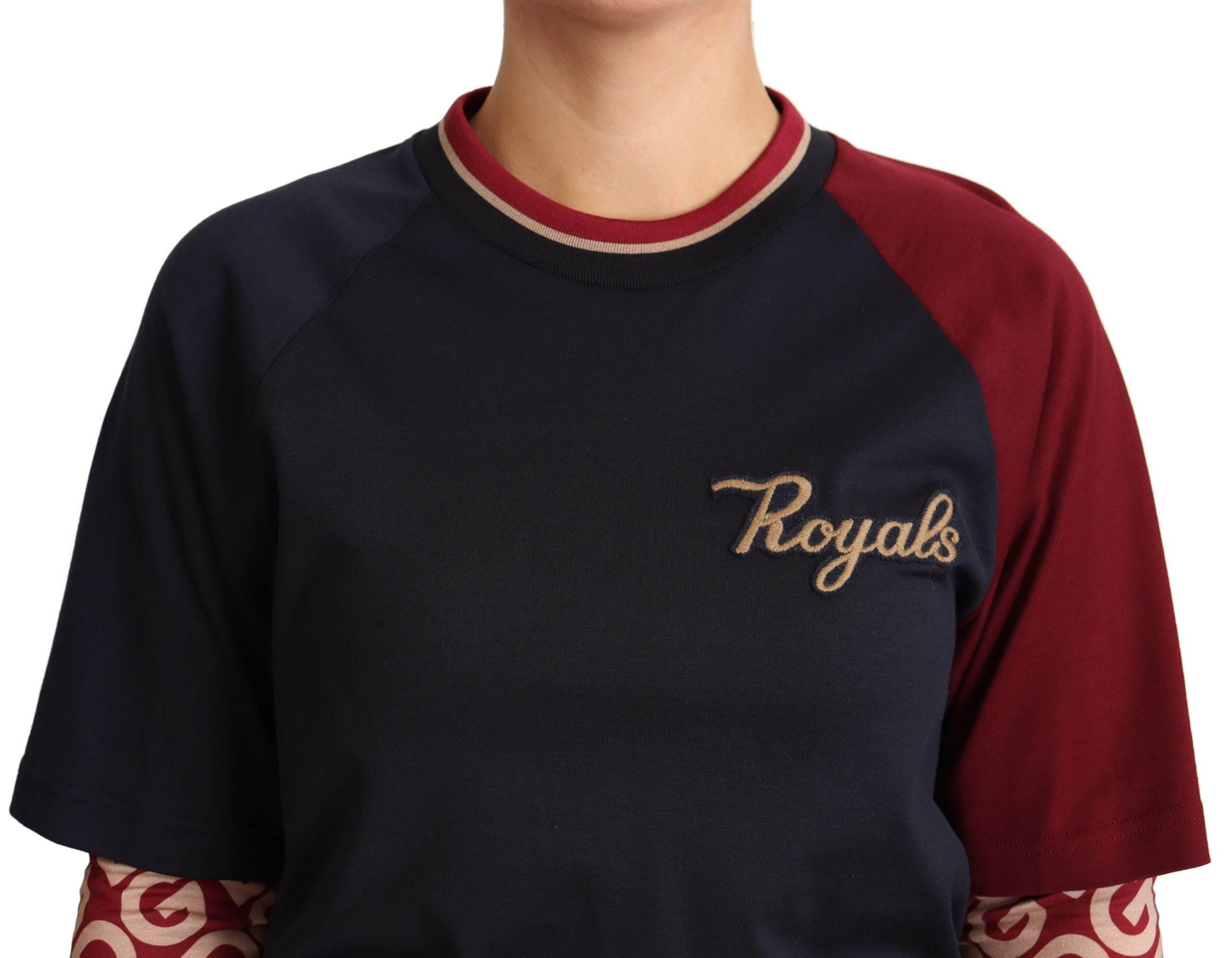 Dolce & Gabbana Multicolor Royals Cotton Crewneck Sweater - Hilstor