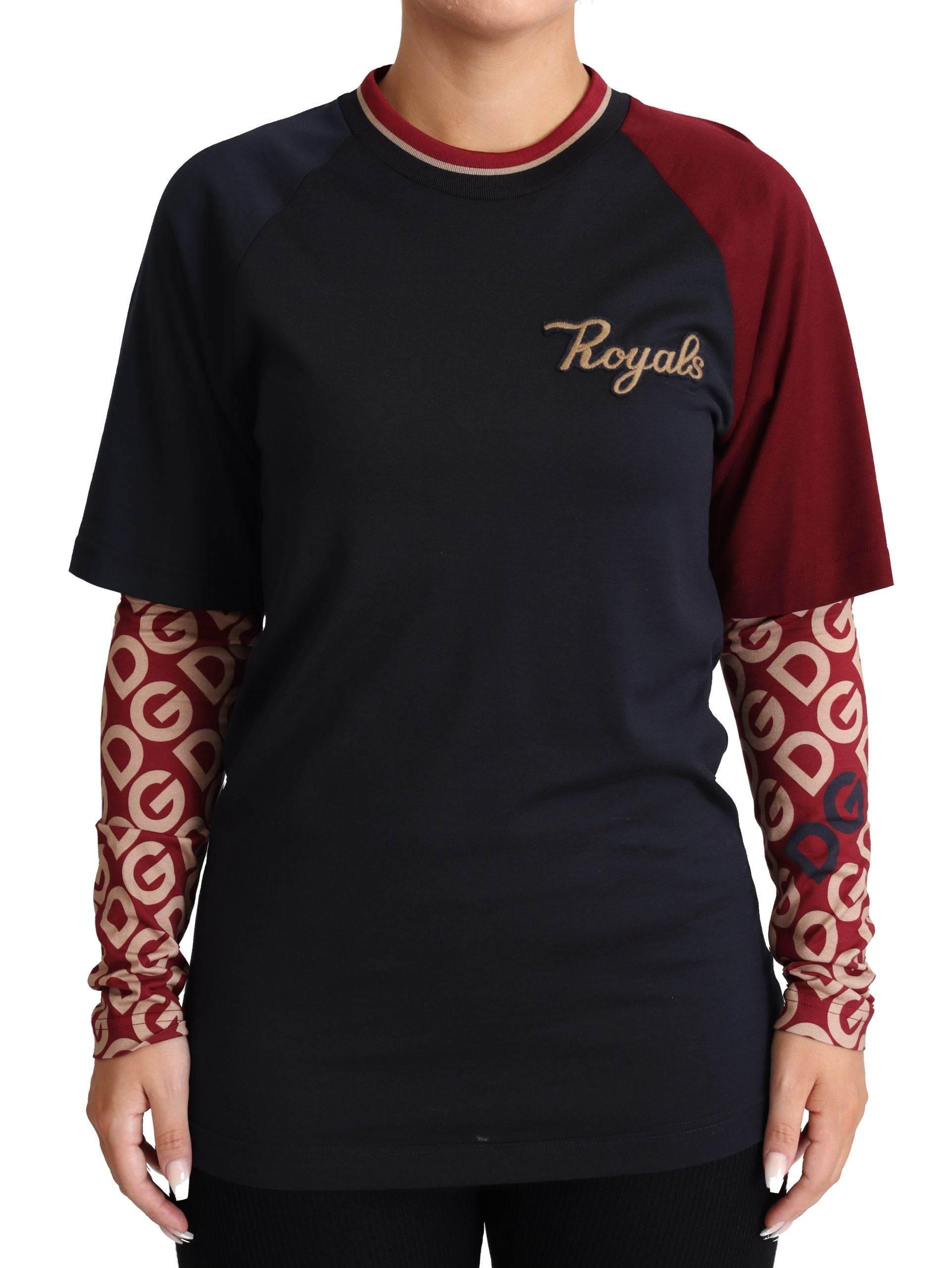 Dolce & Gabbana Multicolor Royals Cotton Crewneck Sweater - Hilstor