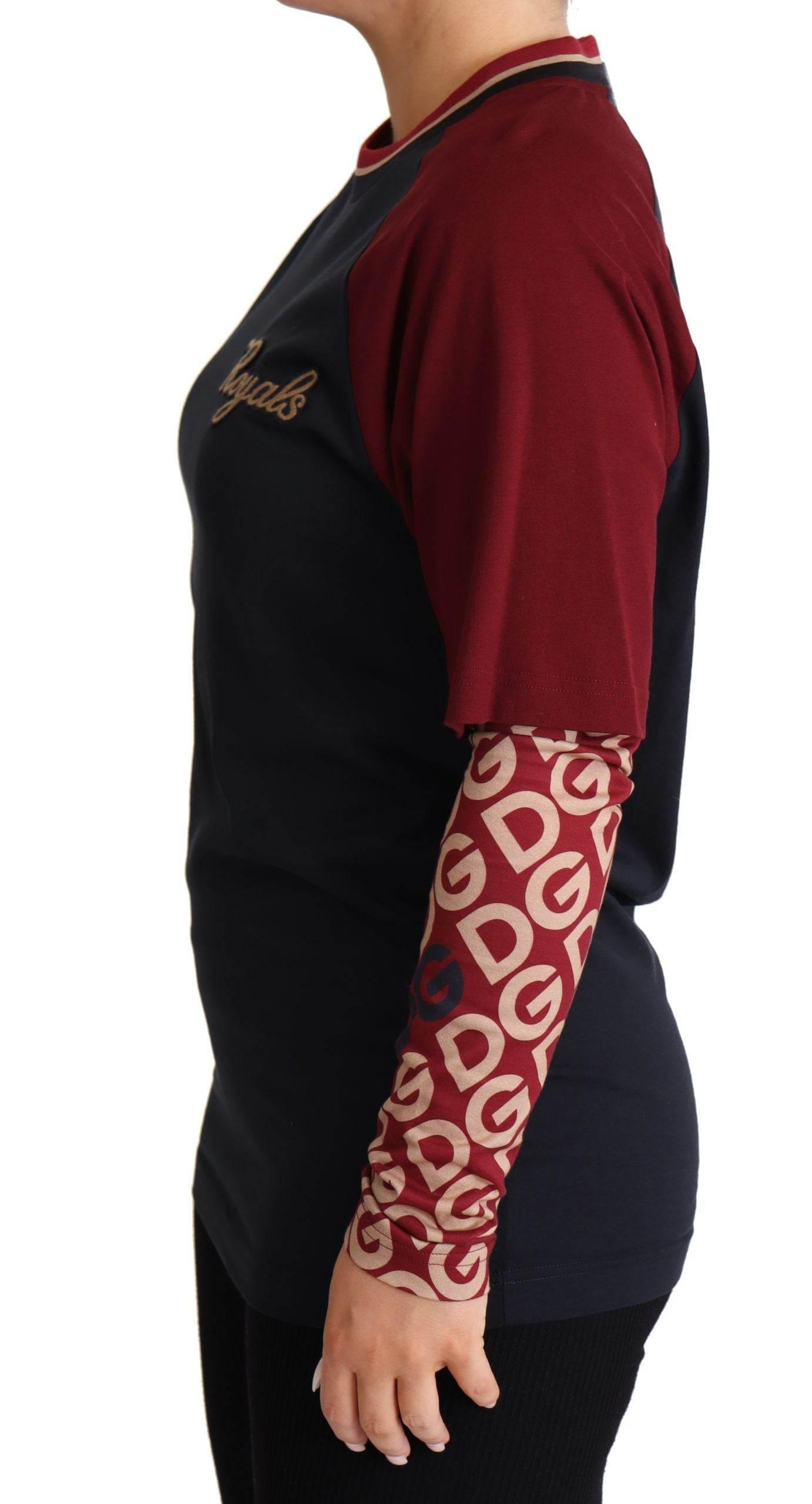 Dolce & Gabbana Multicolor Royals Cotton Crewneck Sweater - Hilstor