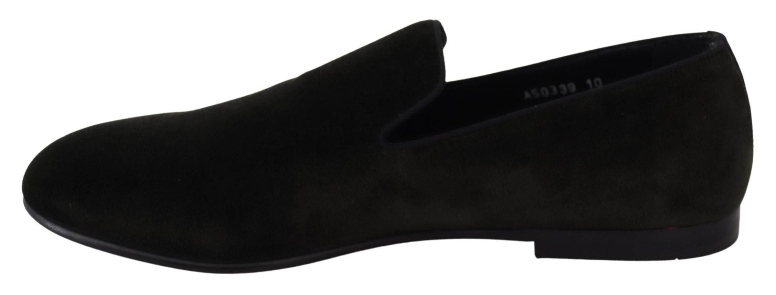Dolce & Gabbana Elegant Green Velvet Loafers - Hilstor
