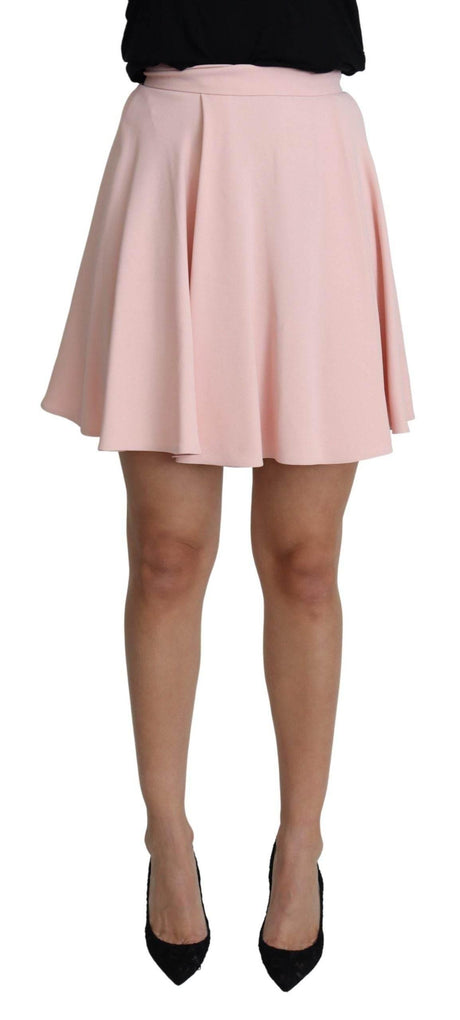 Dolce & Gabbana Elegant Pink Flare A-line Mini Skirt - Hilstor