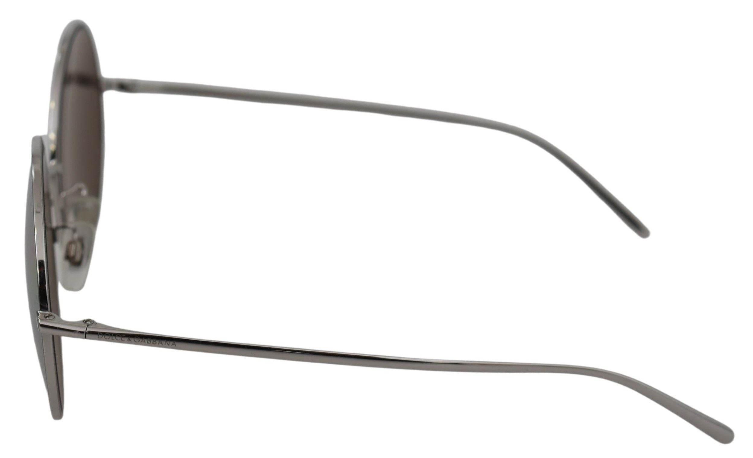 Dolce & Gabbana Chic Silver Grey Lens Sunglasses for Women - Hilstor