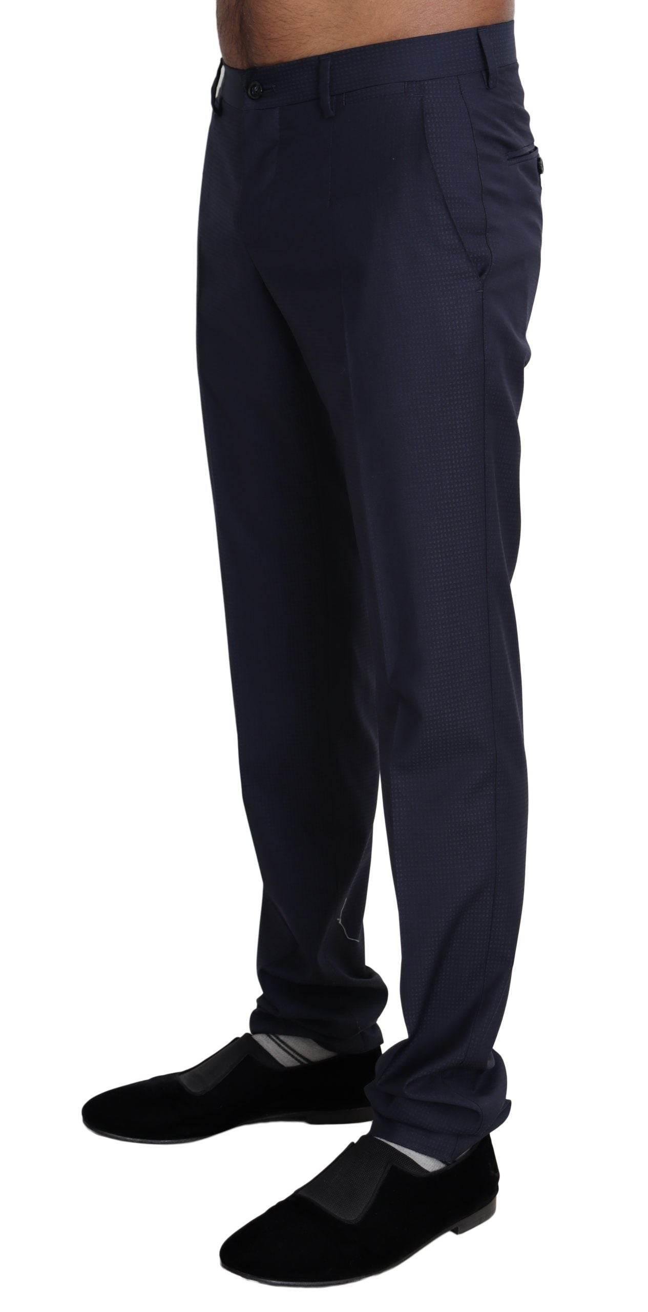 Dolce & Gabbana Elegant Slim Fit Wool Blend Dress Pants - Hilstor