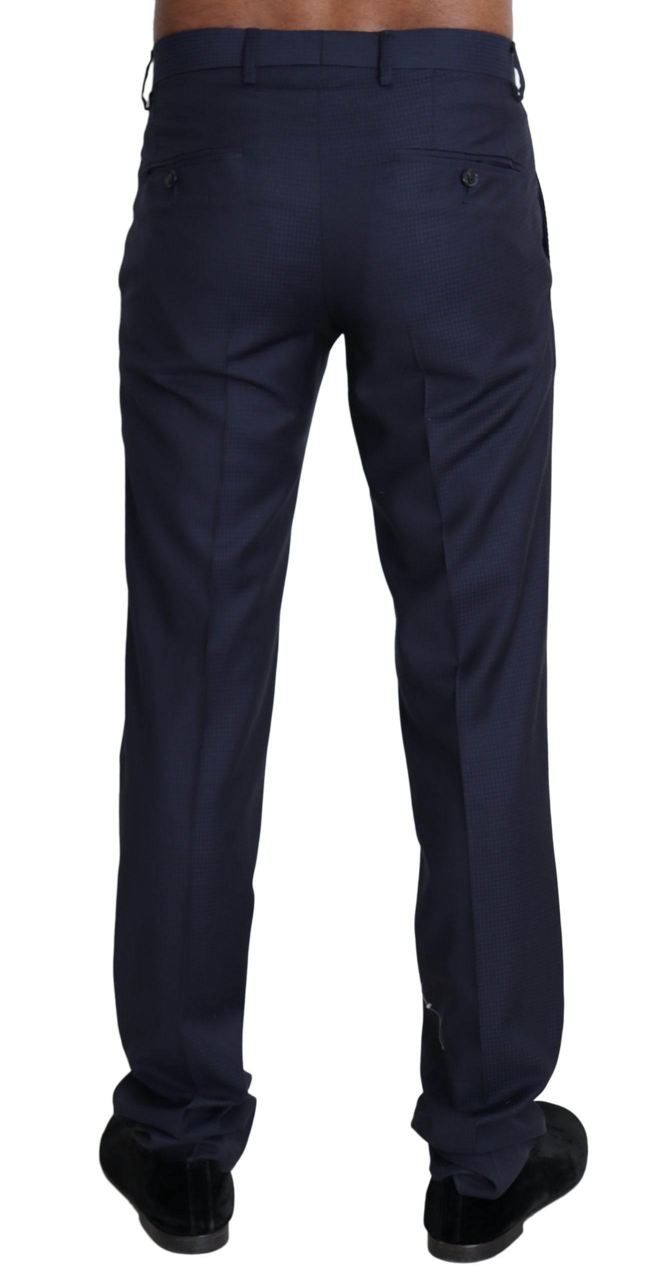 Dolce & Gabbana Elegant Slim Fit Wool Blend Dress Pants - Hilstor