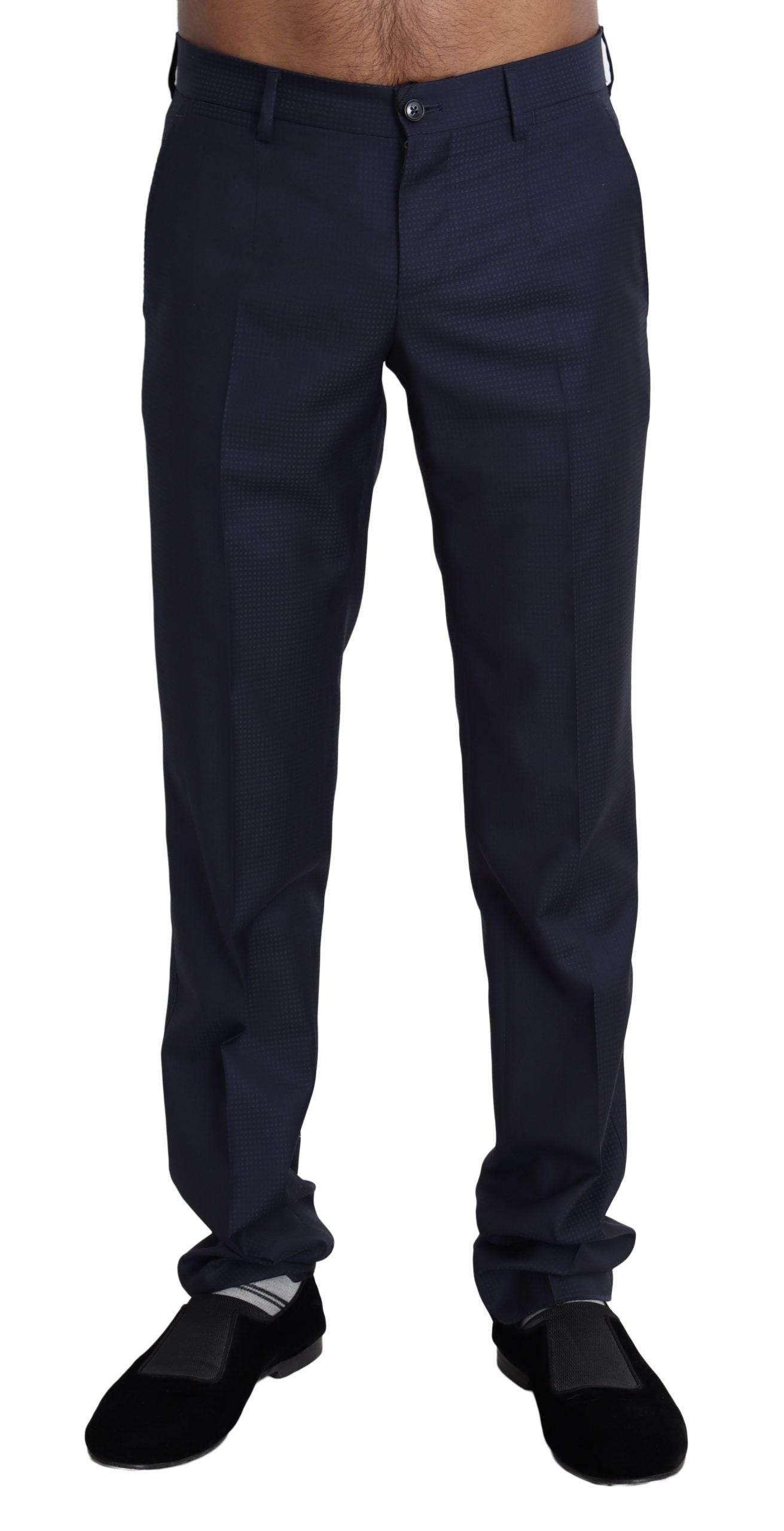 Dolce & Gabbana Elegant Slim Fit Wool Blend Dress Pants - Hilstor