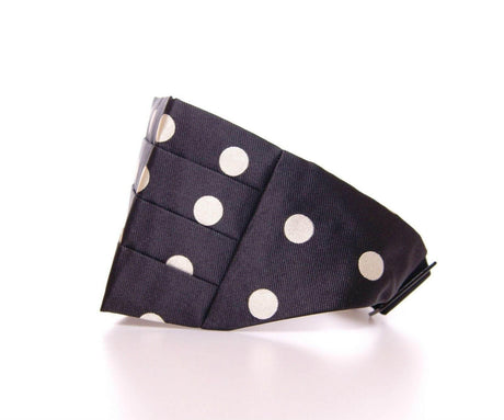 Dolce & Gabbana Elegant Silk Black Polka Dot Cummerbund - Hilstor