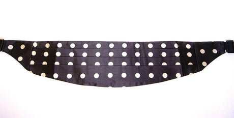 Dolce & Gabbana Elegant Silk Black Polka Dot Cummerbund - Hilstor