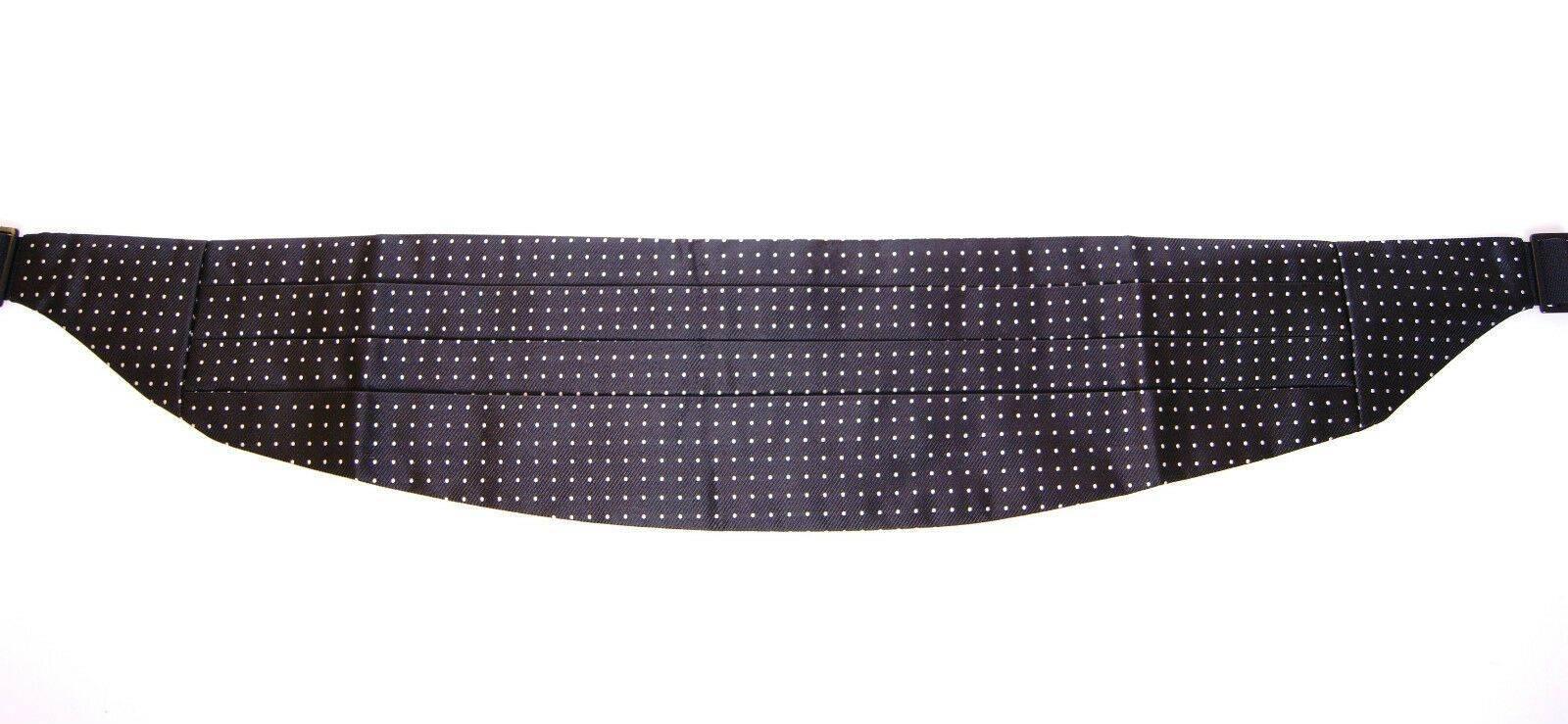 Dolce & Gabbana Elegant Black Silk Polka Dot Cummerbund - Hilstor