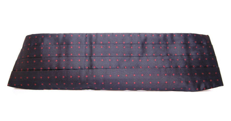 Dolce & Gabbana Elegant Silk Black Cummerbund with Red Polka Dots - Hilstor