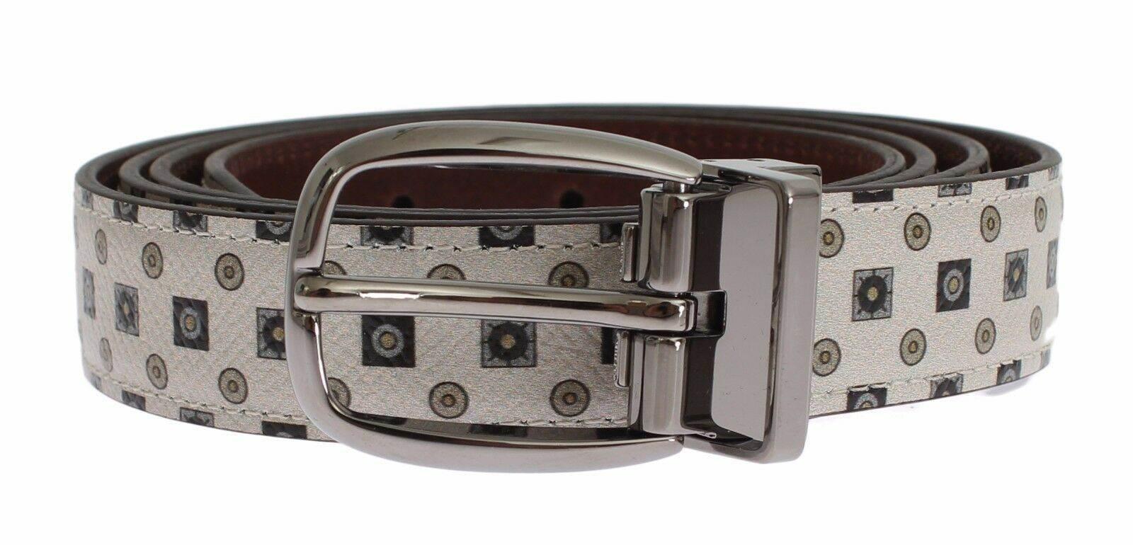 Dolce & Gabbana Elegant Baroque Silk Tie & Leather Belt Set - Hilstor