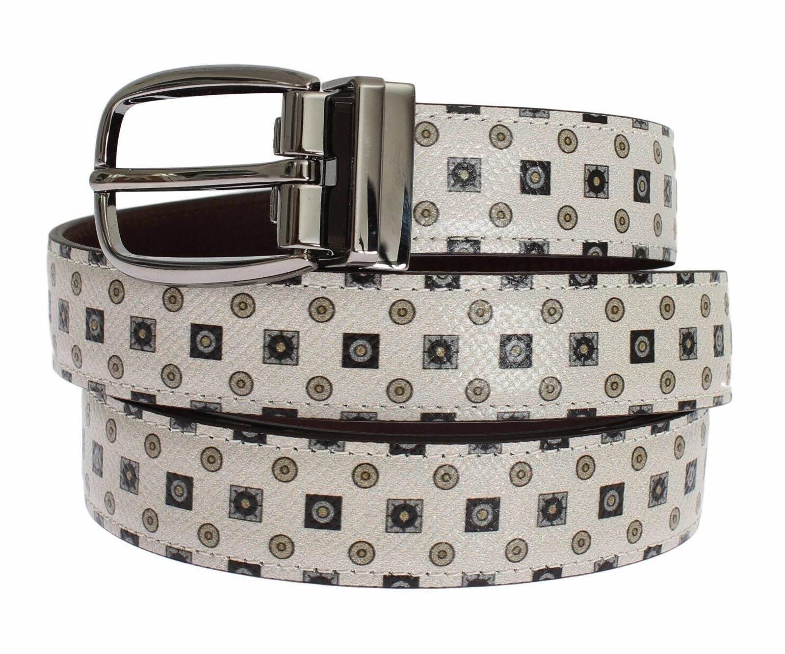 Dolce & Gabbana Elegant Baroque Silk Tie & Leather Belt Set - Hilstor