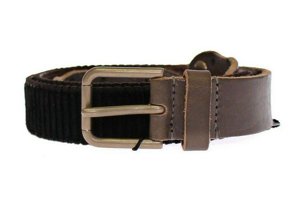 Dolce & Gabbana Brown Leather Logo Cintura Gürtel Belt - Hilstor