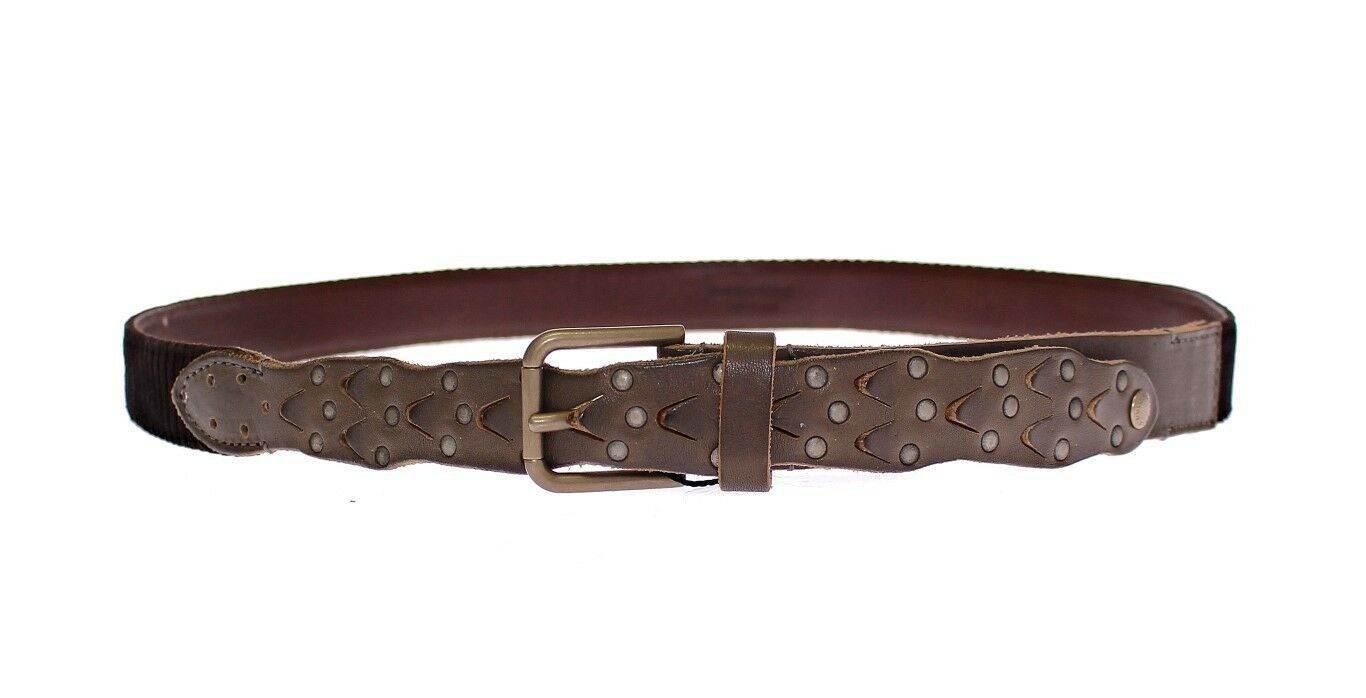 Dolce & Gabbana Brown Leather Logo Cintura Gürtel Belt - Hilstor