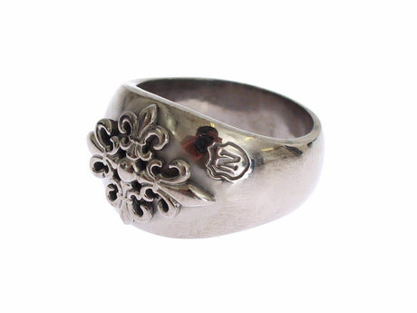 Nialaya Sterling Silver Rhodium Men's Statement Ring - Hilstor